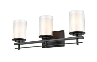 Huderson 3-Light Vanity Matte Black