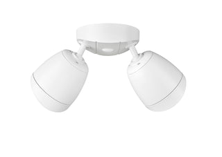4.25" High 2-Light LED Outdoor Security Flood Light - Matte White