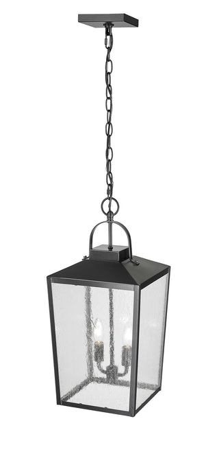 Devens 2-Light Outdoor Hanging Lantern Powder Coated Black