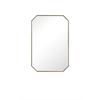 Rohe 24" Octagonal Mirror, Champagne Brass