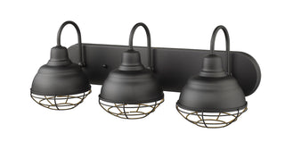 Neo-Industrial 3-Light Vanity Matte Black