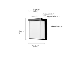 Outdoor Wall Sconce LED Powder Coated Black