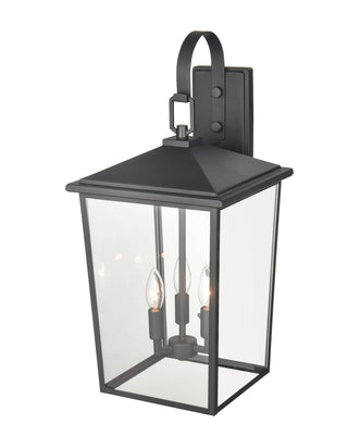 Fetterton 3-Light Outdoor Wall Sconce Powder Coated Black