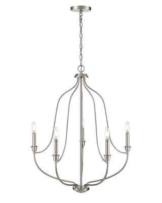 Senoia 5-Light Chandelier Ceiling Light Brushed Nickel