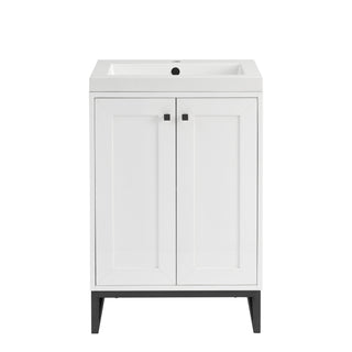 23.63 Inch Chianti Freestanding Vanity in Glossy White / White Glossy Top