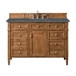 48 Inch Brittany Freestanding Vanity in Saddle Brown / Parisien Bleu Top