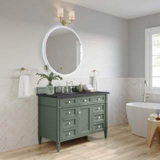 48 Inch Brittany Freestanding Vanity in Smokey Celadon / Charcoal Soapstone Top
