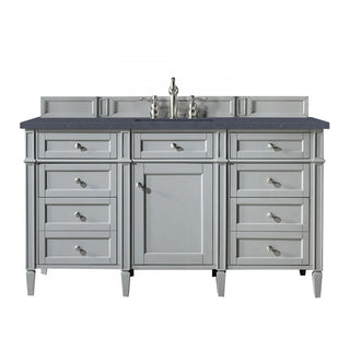 60 Inch Brittany Freestanding Vanity in Urban Gray / Charcoal Soapstone Top