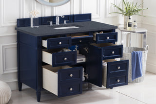 48 Inch Brittany Freestanding Vanity in Victory Blue / Charcoal Soapstone Top