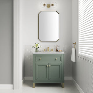 30 Inch Chicago Freestanding Vanity in Smokey Celadon / Ethereal Noctis Top