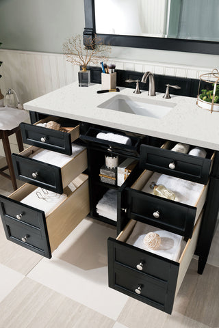48 Inch Brittany Freestanding Vanity in Black Onyx / Lime Delight Top
