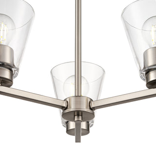Strayhan 18" 3-Light Chandelier - Brushed Nickel