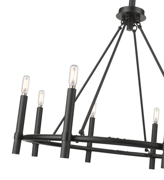 Skyva 30" Wide 8-Light Chandelier - Matte Black