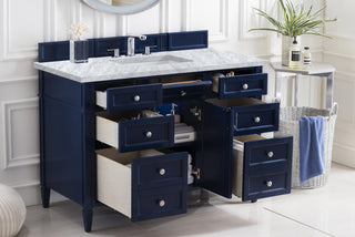 48 Inch Brittany Freestanding Vanity in Victory Blue / Carrara White Top