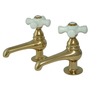Vintage Basin Tap Faucet in Polished Brass