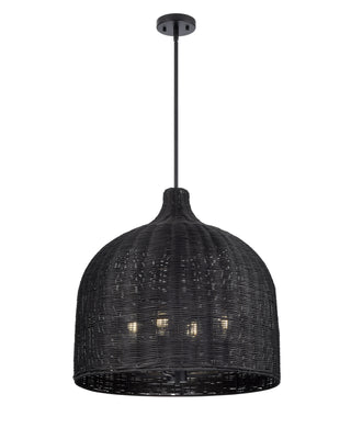 Elise 24.25" Wide 4-Light Pendant - Matte Black