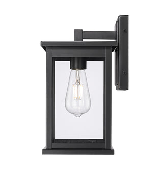 Bowton II 1-Light Outdoor Wall Sconce Powder Coated Black