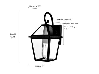 Eston 1-Light Outdoor Wall Sconce Textured Black