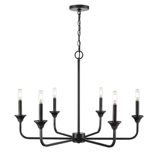 Herring 6-Light Chandelier Ceiling Light Matte Black