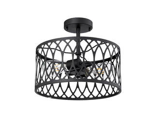 Arelyn 1-Light Semi-Flush Ceiling Mount Matte Black