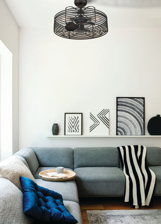 3-Light Ceiling Fan Light Matte Black