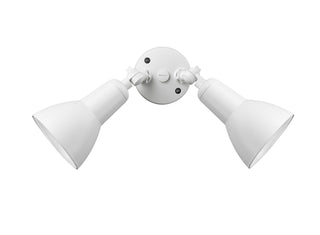 2-Light Security Flood Lights Matte White