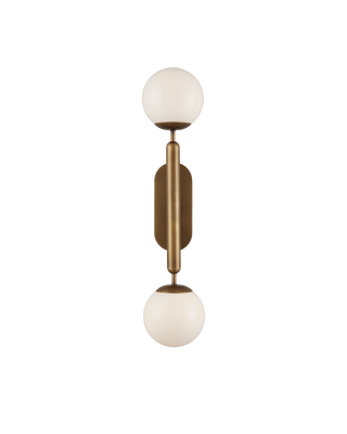 Barbican Double-Light Brass Wall Sconce