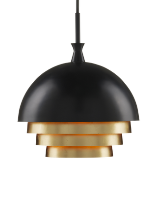 Salviati Large Black & Gold Pendant