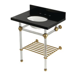 Templeton 30 Inch Console Sink in Brushed Brass