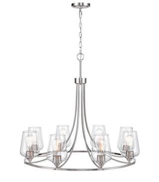 Ashford 8-Light Chandelier Ceiling - Brushed Nickel