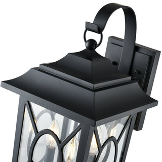 Allbert 3-Light Outdoor Wall Sconce Powder Coated Black