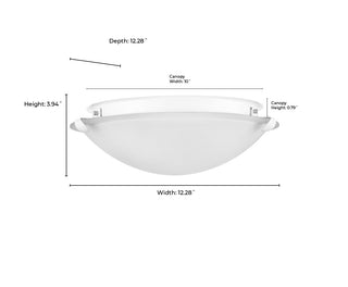 2-Light Flushmount Ceiling Light Matte White