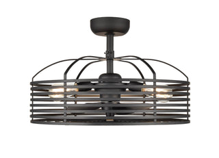 3-Light Ceiling Fan Light Matte Black