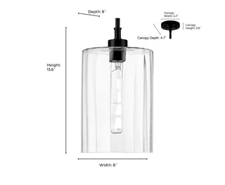 Chastine 1-Light Pendant Light Matte Black