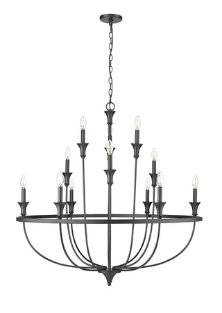 Emery 12-Light Chandelier Ceiling Light Matte Black