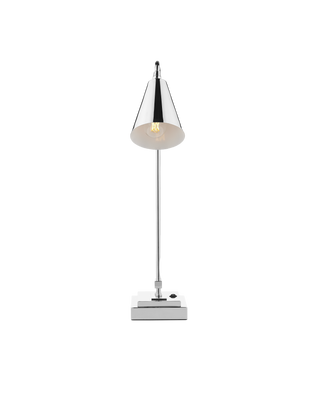 Symmetry Nickel Double Desk Lamp