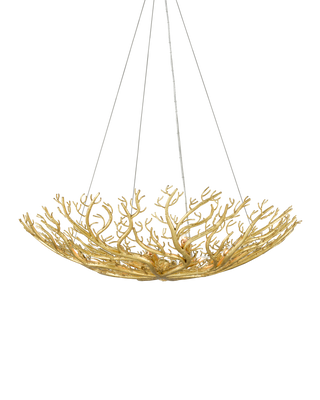 Sea Fan Gold Bowl Chandelier