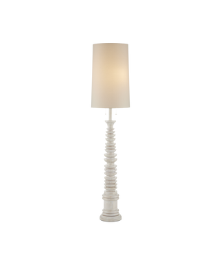 Malayan White Floor Lamp