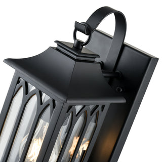 Mallorey 1-Light Outdoor Wall Sconce Powder Coated Black