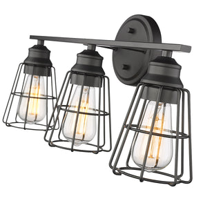 3-Light Vanity Matte Black