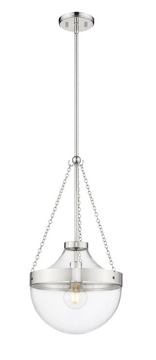 Clarra 1-Light Pendant Light Polished Nickel