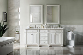 72 Inch Bristol Freestanding Vanity in Bright White / Ethereal Noctis Top