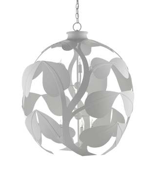 Plumeria White Orb Chandelier