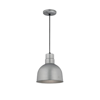 R Series 1-Light Cord Hung Deep Bowl Shade Galvanized