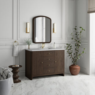 48 Inch Gracyn Freestanding Vanity in Sable / White Zeus Top