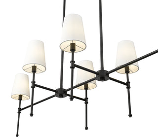 Adorra 48" Wide 6-Light Chandelier - Matte Black