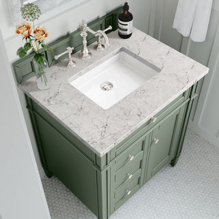 30 Inch Brittany Freestanding Vanity in Smokey Celadon / Eternal Jasmine Pearl Top