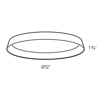 Aurora 12in Dual-Light Dimmable LED Flush Mount, 5CCT - White