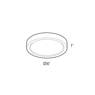 Round Flush Mount, universal 120V-347V, 0-10V dimming