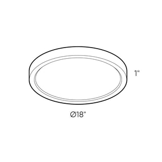 18 Inch Round Indoor/Outdoor LED Flush Mount